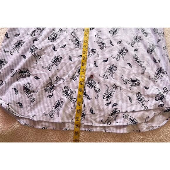 Visconti Black Shirt 2XLT Long Sleeve Button Down Light Blue Floral - Picture 8 of 10